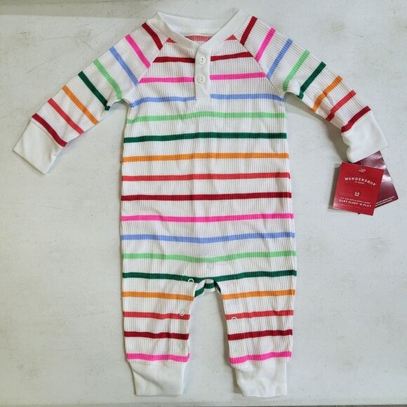NEW! Wondershop Baby Sleep & Play Matching Family Pajama Multicolor Striped - Picture 3 of 7